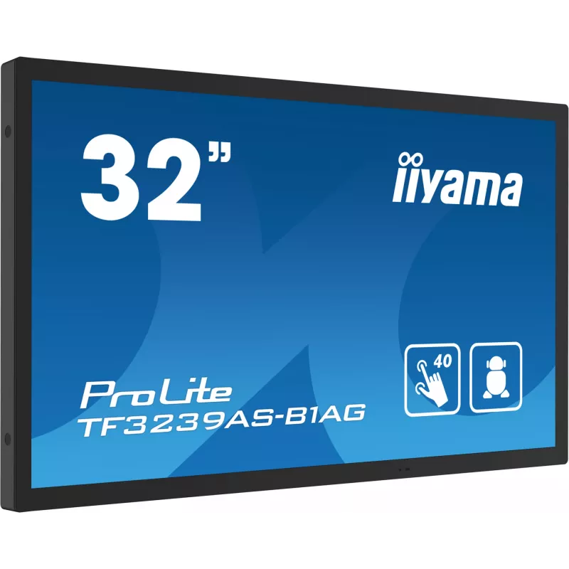 iiyama TF3239AS-B1AG datora monitors 80 cm (31,5 collas) 1920 x 1080 pikseļi Full HD LED Skārienekrāns Melns