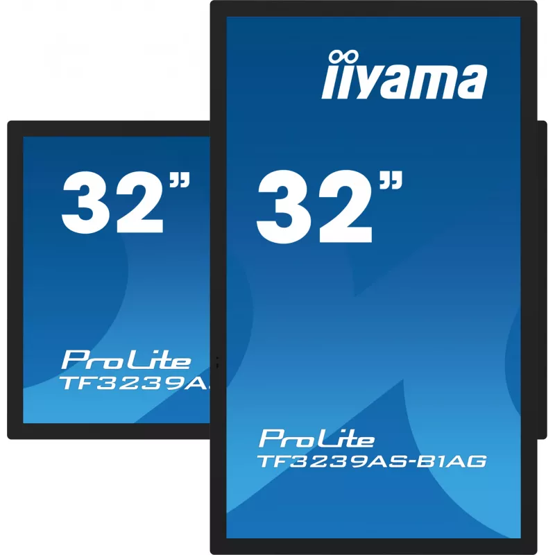 iiyama TF3239AS-B1AG datora monitors 80 cm (31,5 collas) 1920 x 1080 pikseļi Full HD LED Skārienekrāns Melns