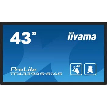 iiyama TF4339AS-B1AG datora monitors 108 cm (42,5 collas) 3840 x 2160 pikseļi 4K Ultra HD LED Skārienekrāns Melns