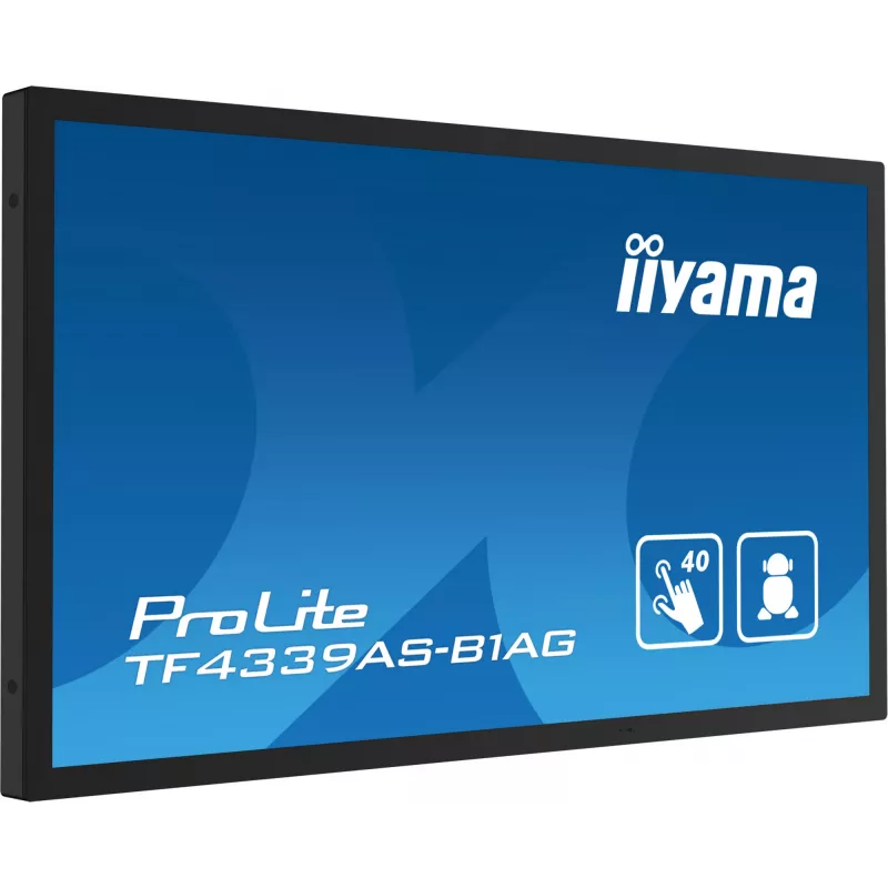 iiyama TF4339AS-B1AG datora monitors 108 cm (42,5 collas) 3840 x 2160 pikseļi 4K Ultra HD LED Skārienekrāns Melns