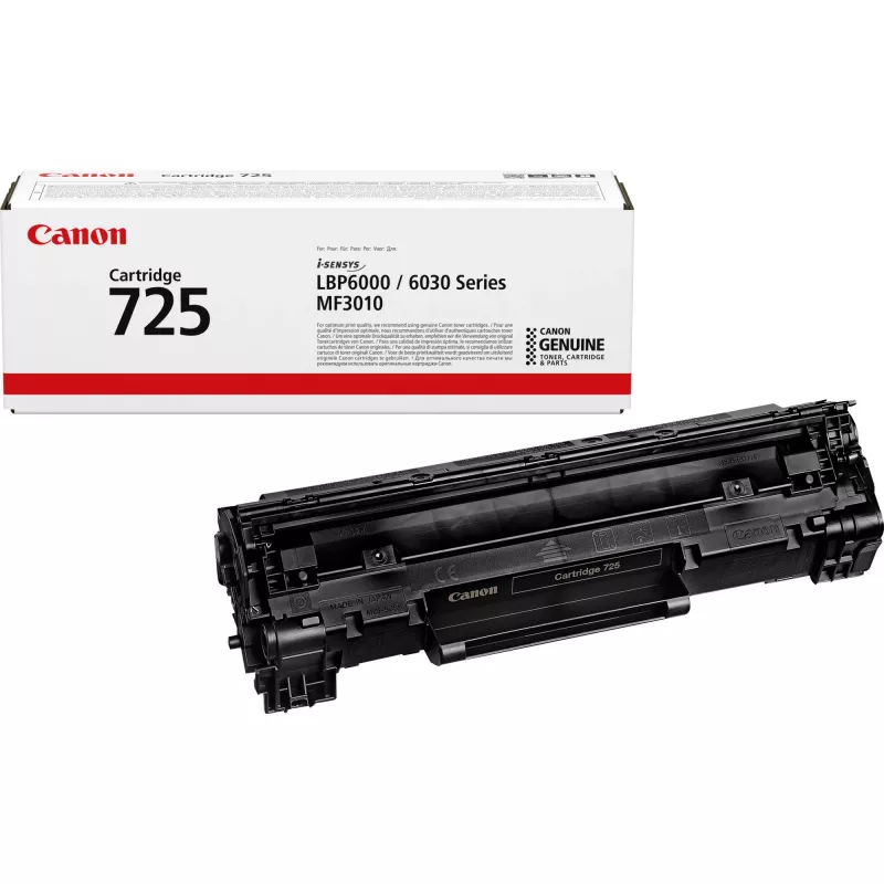 Canon 725 tonera kasetne, 1600 lapas, melna, 1 gab.