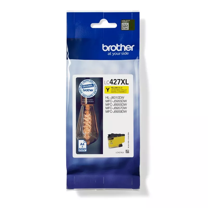 Brother LC-427XLY tintas kasetne 1 gab. Oriģināla augstas (XL) ražības dzeltena