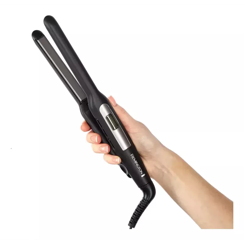 Matu taisnošanas gludeklis Remington S5515 — 9 siltuma līmeņi, keramikas plāksnes, 120–240V, melns
