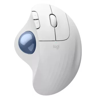 Logitech Ergo Series ERGO M575S - Trackball - ergonomisks - optisks - 5 pogas - bezvadu - Bluetooth, 2,4 GHz - Logitech Logi Bolt USB uztvērējs - Off White (910-007030)