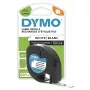 DYMO zīmola LetraTag plastmasas etiķetes | 12 mm x 4 m rullis | melna druka uz baltām etiķetēm | daudzfunkcionālas pašlīmējošas etiķetes LetraTag etiķešu izgatavotājiem | 1 gab.