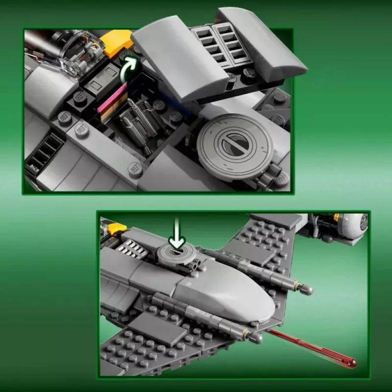 Konstrukciju rotaļlieta LEGO Star Wars N-1 Starfighter ar The Child (Baby Yoda) figūriņu 75325