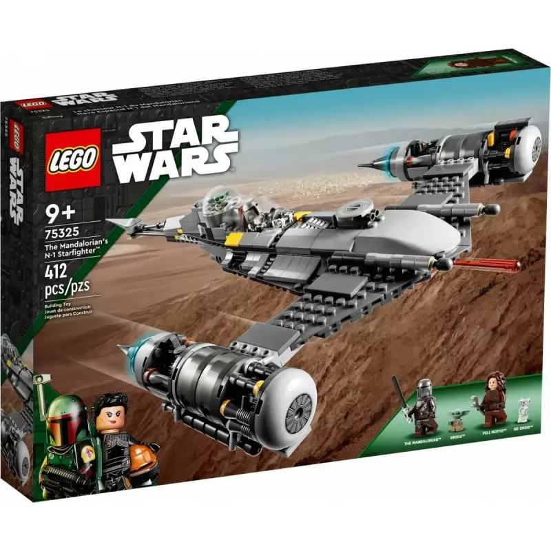 Konstrukciju rotaļlieta LEGO Star Wars N-1 Starfighter ar The Child (Baby Yoda) figūriņu 75325