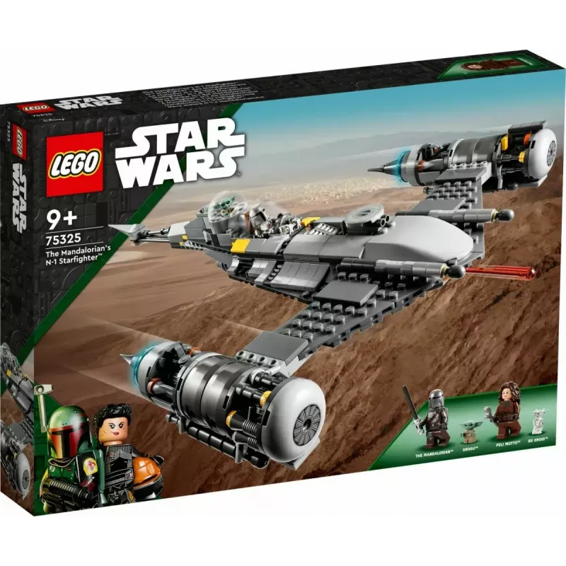 Konstrukciju rotaļlieta LEGO Star Wars N-1 Starfighter ar The Child (Baby Yoda) figūriņu 75325