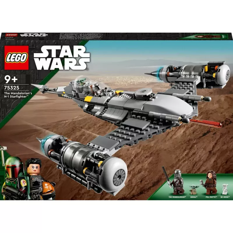 Konstrukciju rotaļlieta LEGO Star Wars N-1 Starfighter ar The Child (Baby Yoda) figūriņu 75325