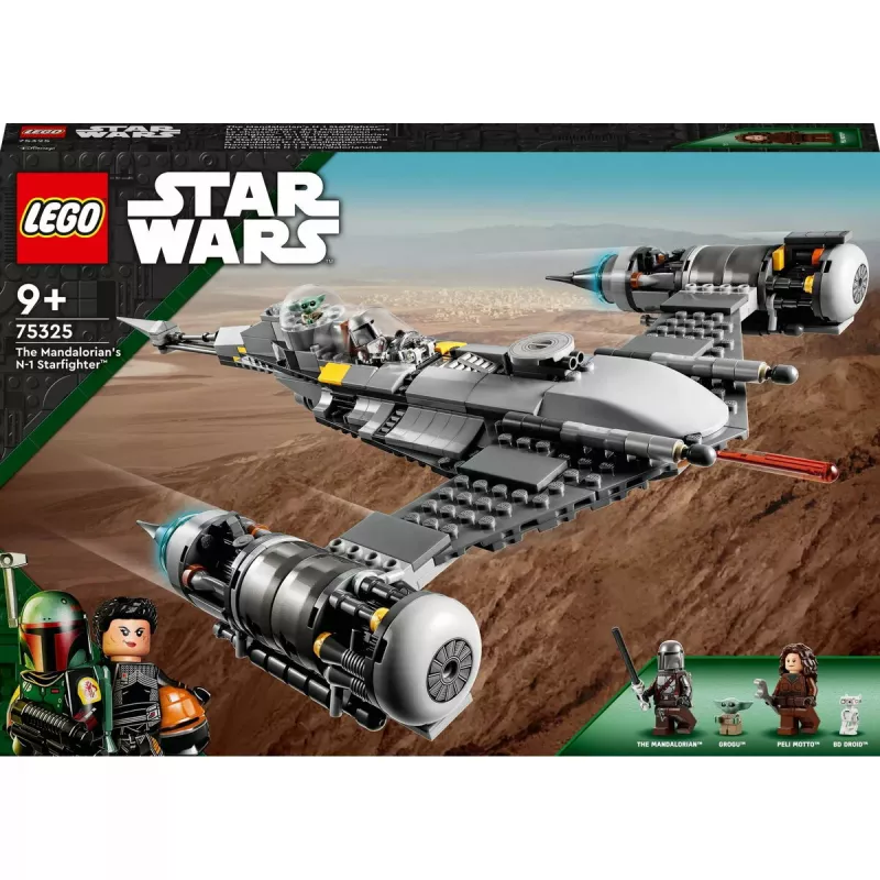 Konstrukciju rotaļlieta LEGO Star Wars N-1 Starfighter ar The Child (Baby Yoda) figūriņu 75325