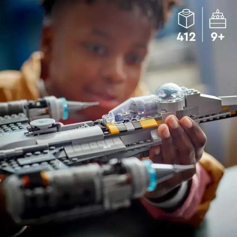 Konstrukciju rotaļlieta LEGO Star Wars N-1 Starfighter ar The Child (Baby Yoda) figūriņu 75325