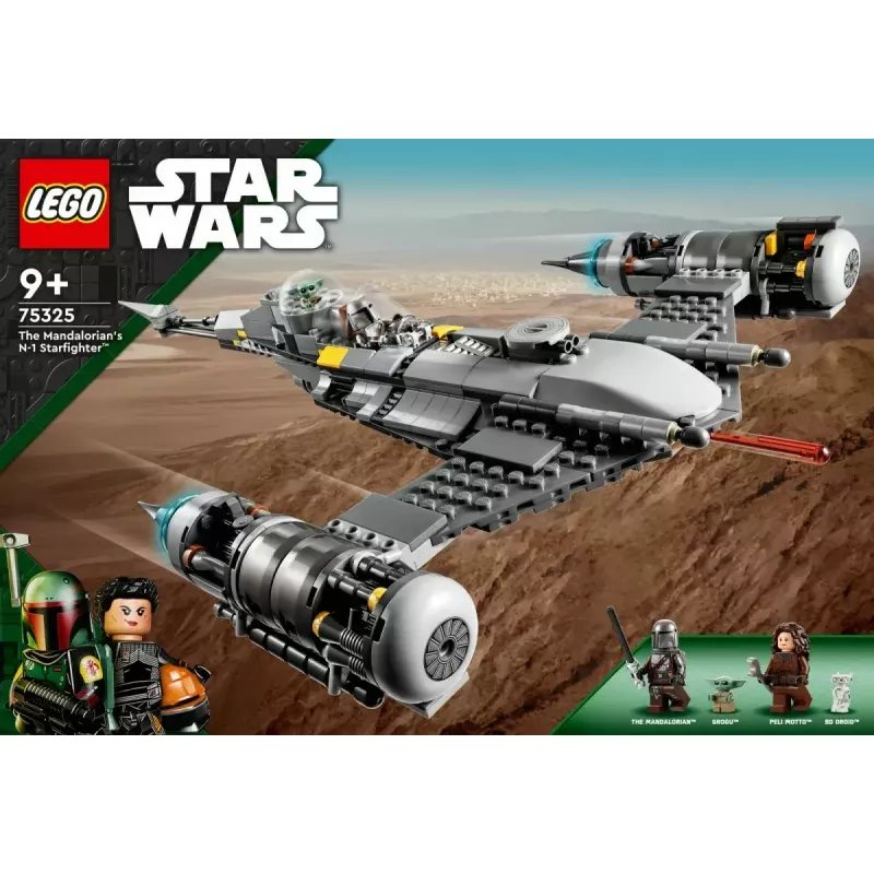 Konstrukciju rotaļlieta LEGO Star Wars N-1 Starfighter ar The Child (Baby Yoda) figūriņu 75325