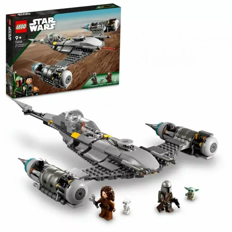 Konstrukciju rotaļlieta LEGO Star Wars N-1 Starfighter ar The Child (Baby Yoda) figūriņu 75325