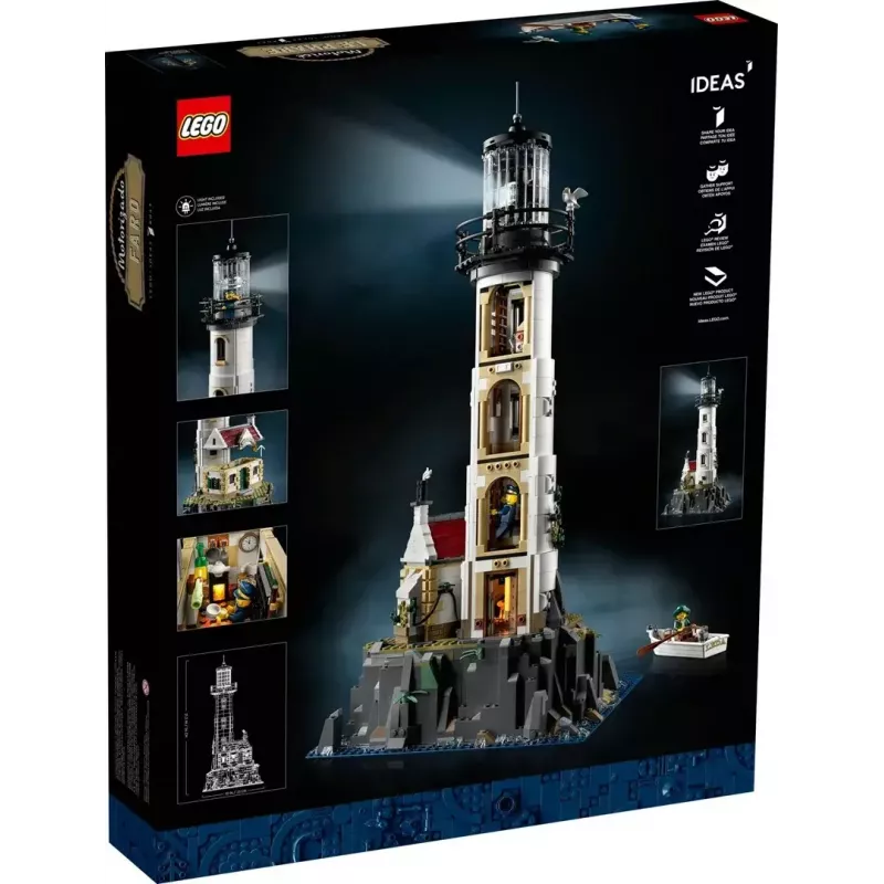 LEGO Ideas 21335 motorizētā bāka – 2 065 detaļas, motorizēta rotējoša gaisma, 18+