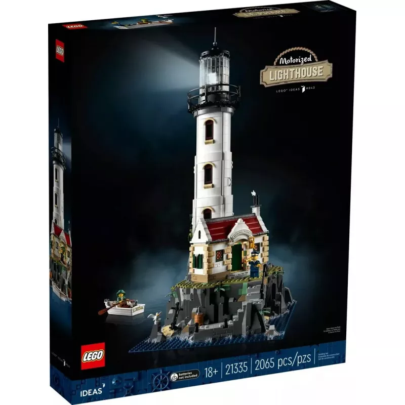 LEGO Ideas 21335 motorizētā bāka – 2 065 detaļas, motorizēta rotējoša gaisma, 18+