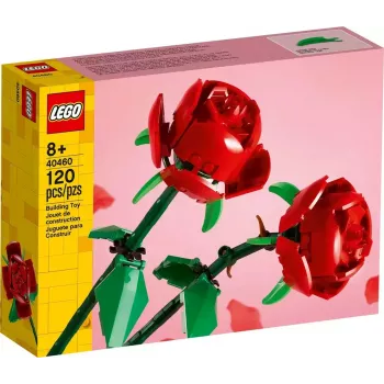 Konstruēšanas rotaļlieta LEGO 40460 Iconic Roses rožu būvēšanas komplekts, dekoratīvs modelis, 120 detaļu, 260 mm augstums