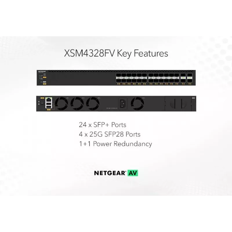 Pārvaldāms slēdzis NETGEAR M4350-24F4V L3 1U Melns 680 Gbit/s