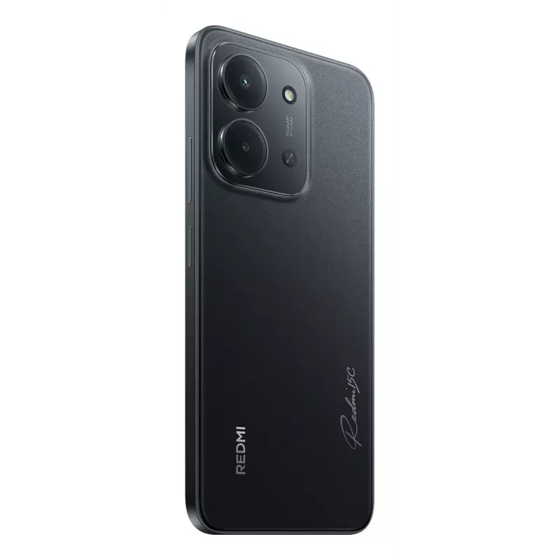 Viedtālrunis Xiaomi Redmi 15C 6,9 collas 4 GB RAM 256 GB atmiņa, MediaTek Helio G81-Ultra, 50 MP divkameru sistēma, 6000 mAh, IP64, Melns