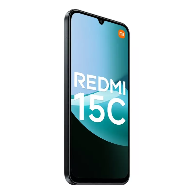 Viedtālrunis Xiaomi Redmi 15C 6,9 collas 4 GB RAM 256 GB atmiņa, MediaTek Helio G81-Ultra, 50 MP divkameru sistēma, 6000 mAh, IP64, Melns
