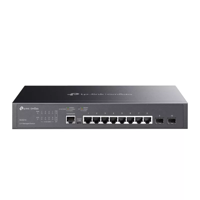 TP-Link Omada 8 portu Gigabit L2+ pārvaldāms slēdzis ar 2 SFP slotiem