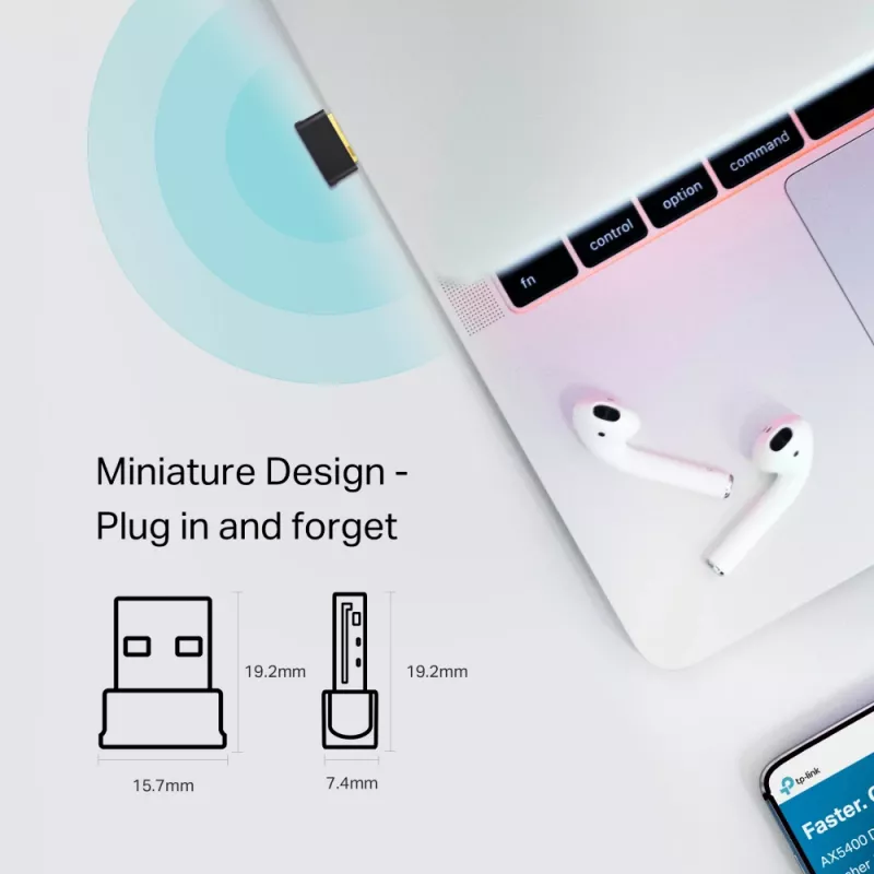 TP-Link AC600 Nano divjoslu Wi-Fi Bluetooth 4.2 USB adapteris