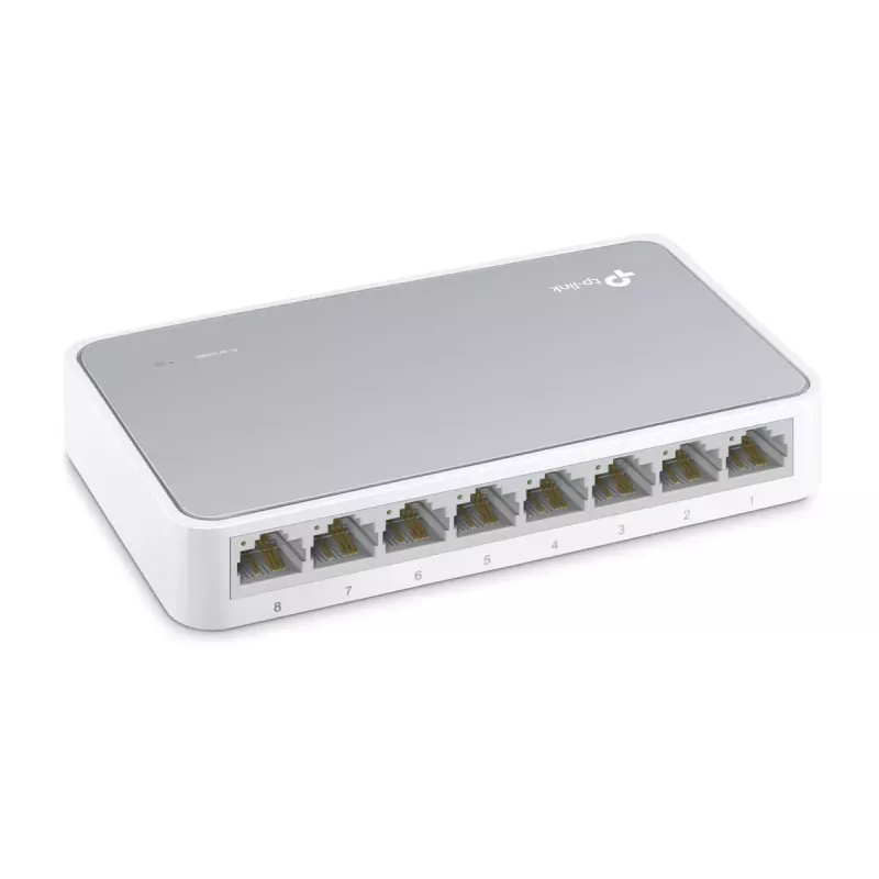 TP-Link TL-SF1008D Nepārvaldāms Fast Ethernet (10/100) Balts