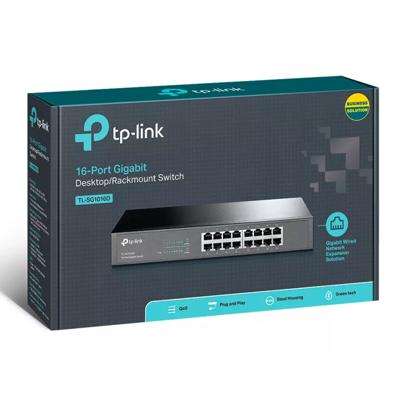 Nepārvaldāms slēdzis TP-Link TL-SG1016D 16 portu Gigabit Ethernet