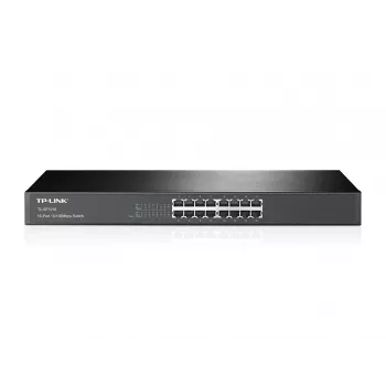 TP-Link 16 portu 10/100Mbps statīva tīkla slēdzis, nepārvaldīts, Fast Ethernet (10/100), montāža statīvā, 1U