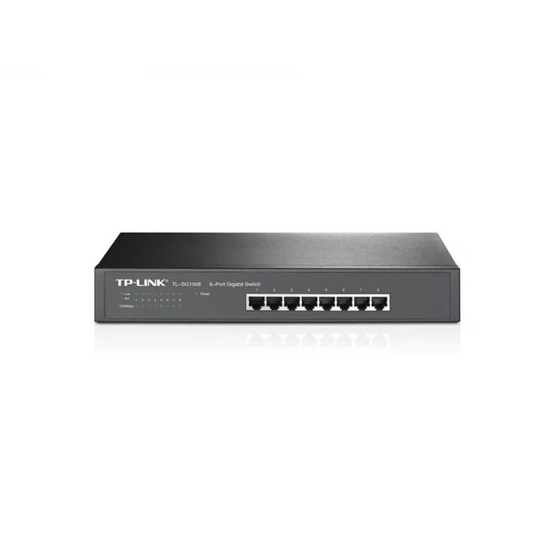 Nepārvaldāms slēdzis TP-Link TL-SG1008, 8 portu Gigabit Ethernet, 16 Gbit/s