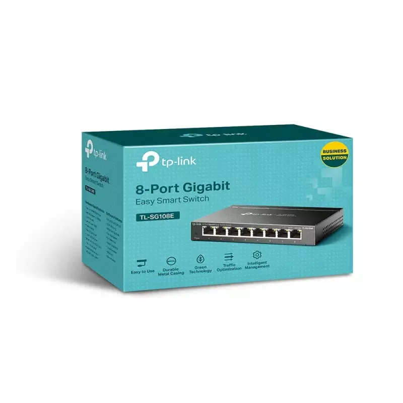 Pārvaldāmais slēdzis TP-Link TL-SG108E 8 portu Gigabit Easy Smart Switch