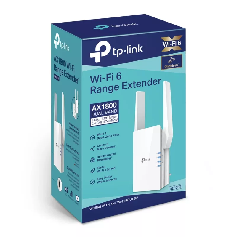 Tīkla atkārtotājs TP-Link AX1800 WiFi 6 paplašinātājs RE605X