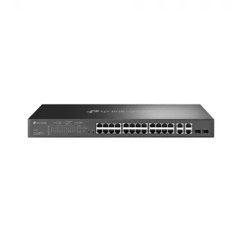 TP-Link Omada SL2428P tīkla slēdzis pārvaldāms L2 Fast Ethernet (10/100) Power over Ethernet (PoE) 1U melns
