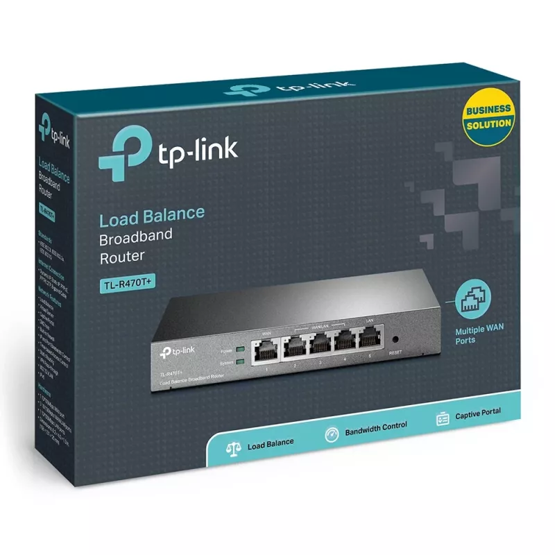 TP-Link Load Balance platjoslas maršrutētājs, Ethernet WAN, Fast Ethernet, melns