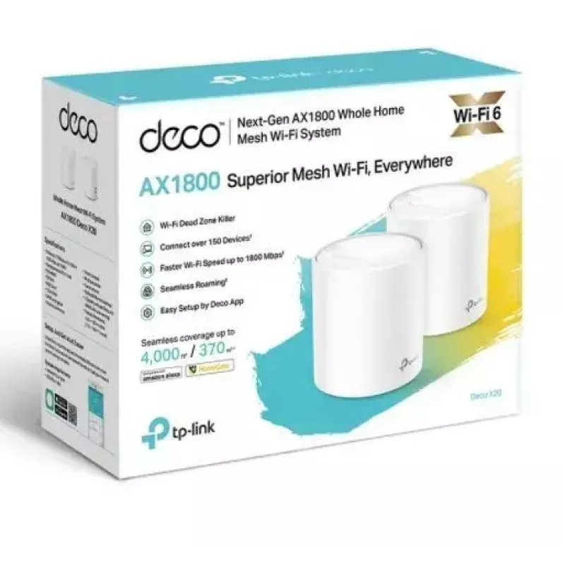 TP-Link AX1800 visas mājas tīkla Wi-Fi 6 sistēma, 2 komplektā