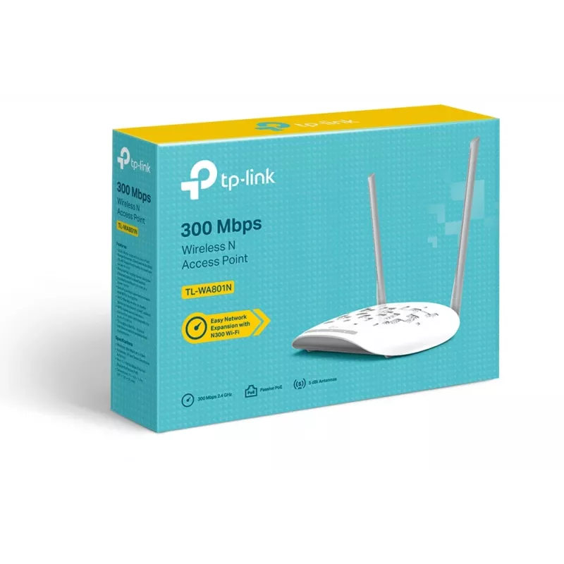 TP-Link TL-WA801N bezvadu piekļuves punkts 300 Mbit/s Balts Power over Ethernet (PoE)
