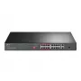 TP-Link 16 portu 10/100 Mbps + 2 portu Gigabit Rackmount PoE slēdzis ar 16 portu PoE+
