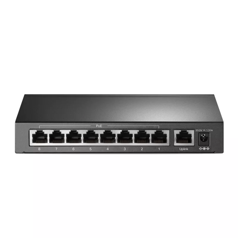 TP-Link 9 portu 10/100Mbps galddatora slēdzis ar 8 portu PoE+