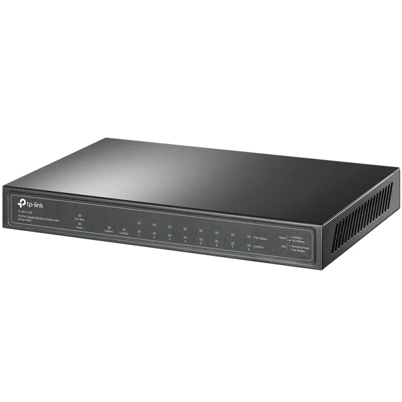 TP-Link TL-SG1210P tīkla slēdzis Nepārvaldāms Gigabit Ethernet (10/100/1000) Power over Ethernet (PoE) Pelēks
