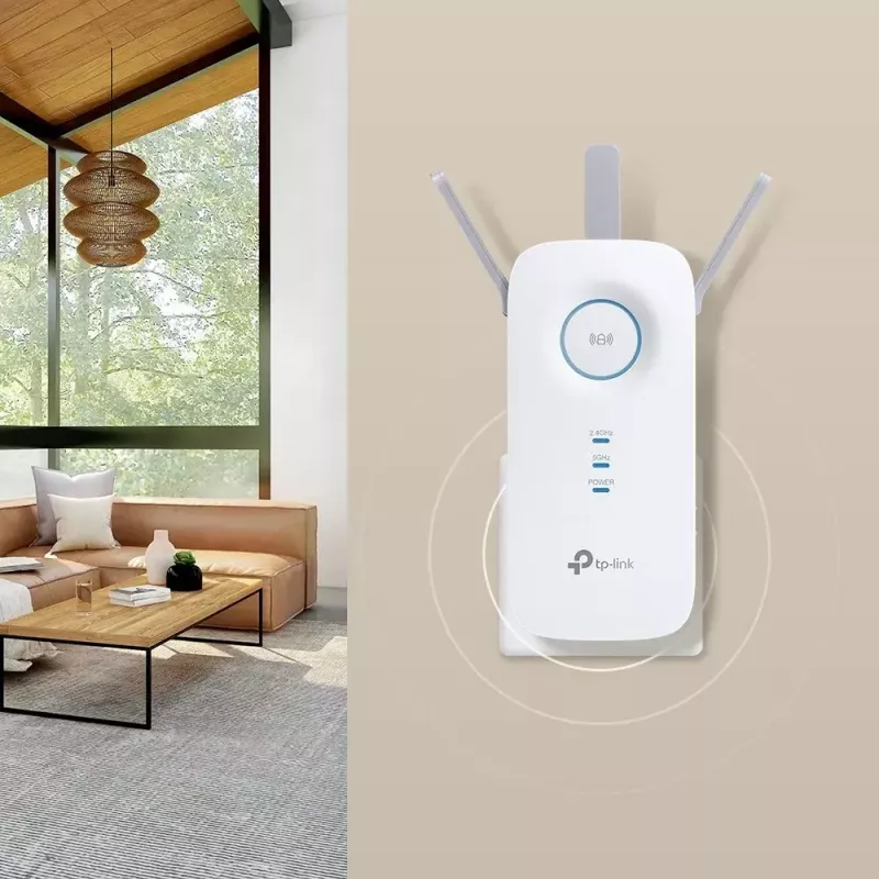 TP-Link RE550 tīkla paplašinātājs Tīkla raidītājs un uztvērējs Balts 10, 100, 1000 Mbit/s