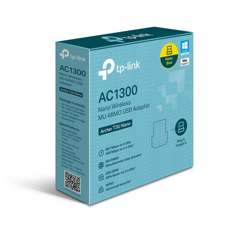 TP-Link AC1300 Nano bezvadu MU-MIMO USB adapteris