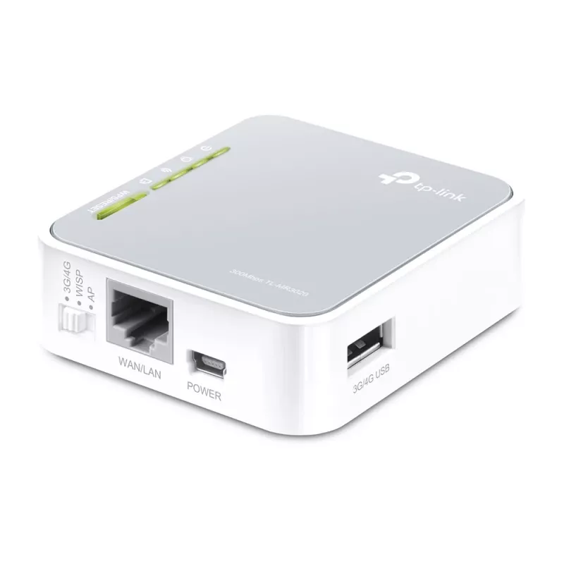 TP-Link TL-MR3020 bezvadu maršrutētājs Fast Ethernet vienas joslas (2,4 GHz) 4G Sudraba, Balts
