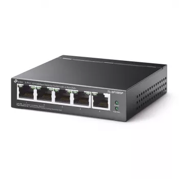 TP-Link 5-Portu 10/100Mbps galddatora PoE slēdzis ar 4 portiem, nepārvaldāms, Fast Ethernet (10/100), pilns duplekss, Power over Ethernet (PoE)