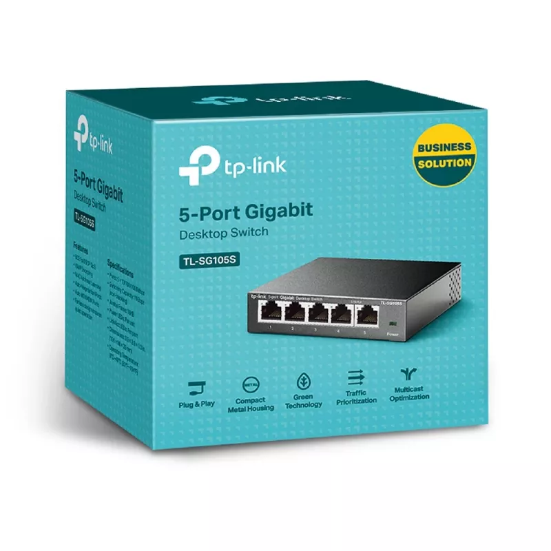 Nepārvaldāms slēdzis TP-Link TL-SG105S 5 porti 10/100/1000Mbps