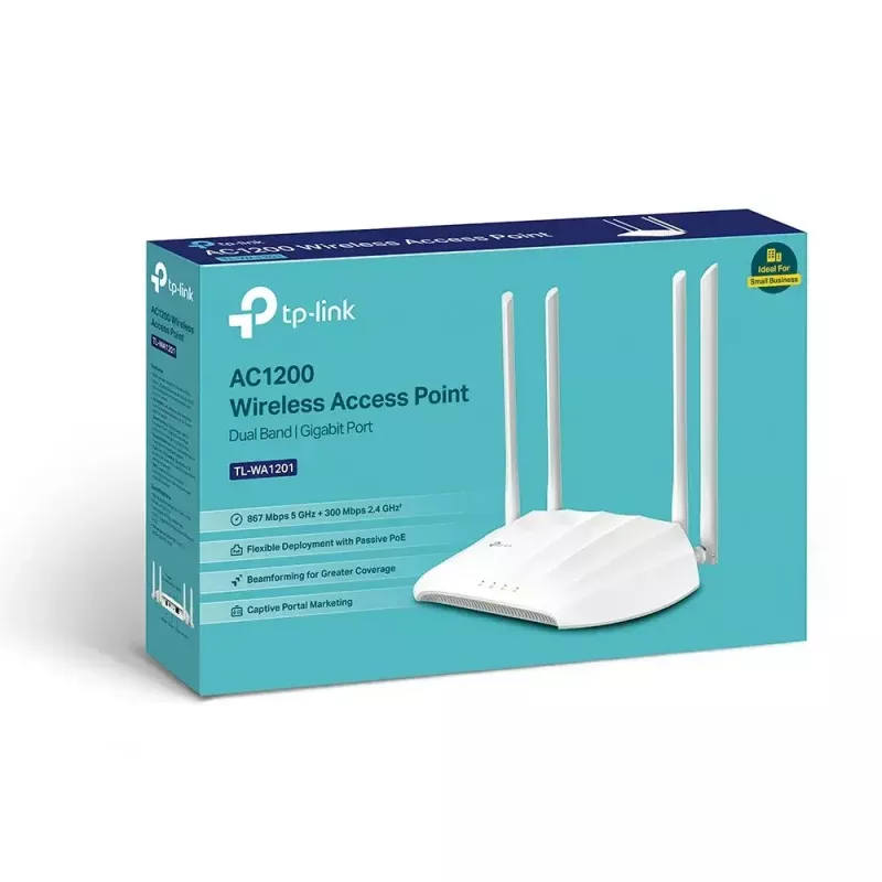 TP-Link TL-WA1201 bezvadu piekļuves punkts 867 Mbit/s Balts Power over Ethernet (PoE)