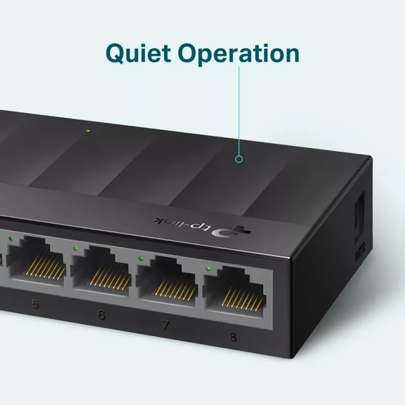 TP-Link 8 portu 10/100/1000Mbps galddatora tīkla slēdzis, nepārvaldāms, Gigabit Ethernet (10/100/1000), sienas montāžai