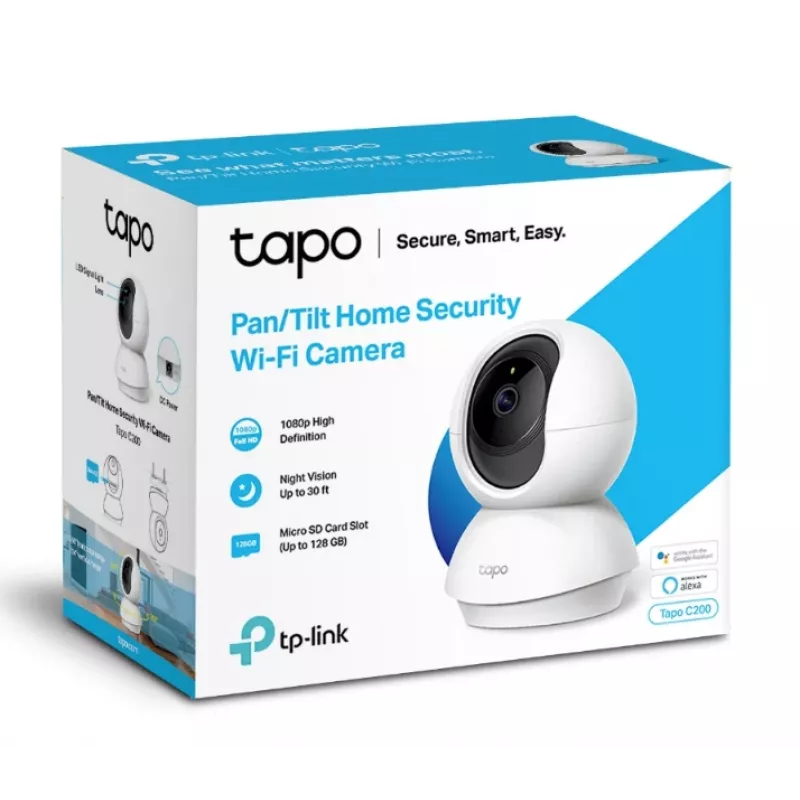 TP-Link Tapo Pan/Tilt mājas drošības WiFi kamera, IP drošības kamera, iekštelpām, bezvadu, 2400 MHz, FCC, IC, CE, NCC, griestiem