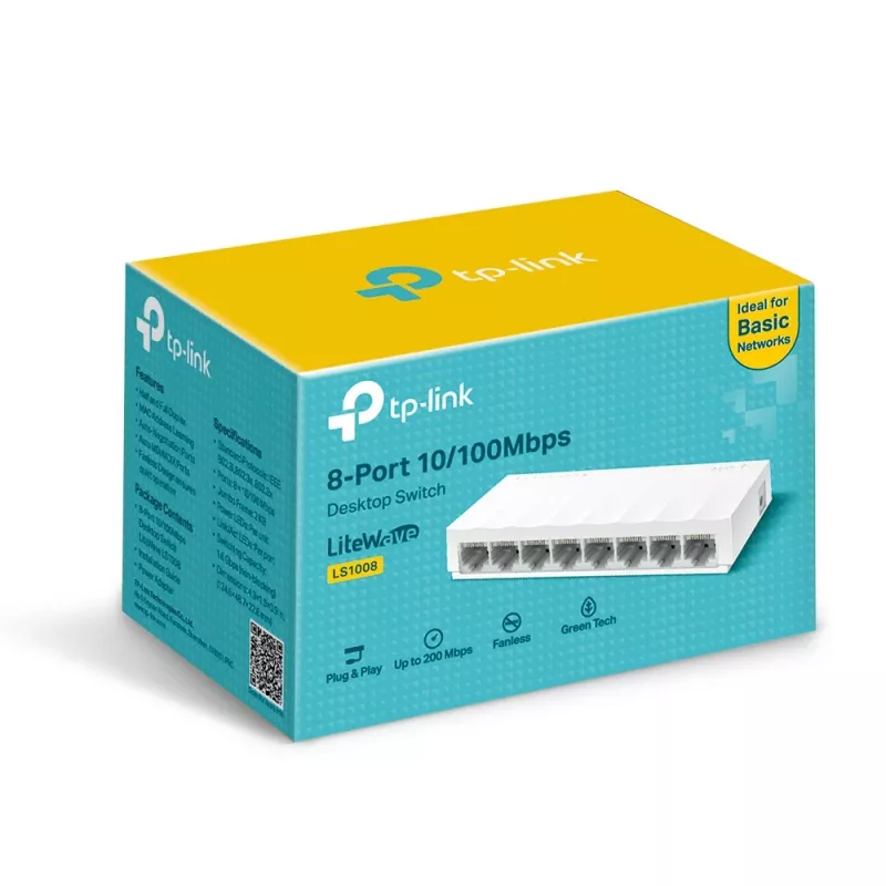 TP-Link 8 portu 10/100Mbps darbvirsmas tīkla slēdzis