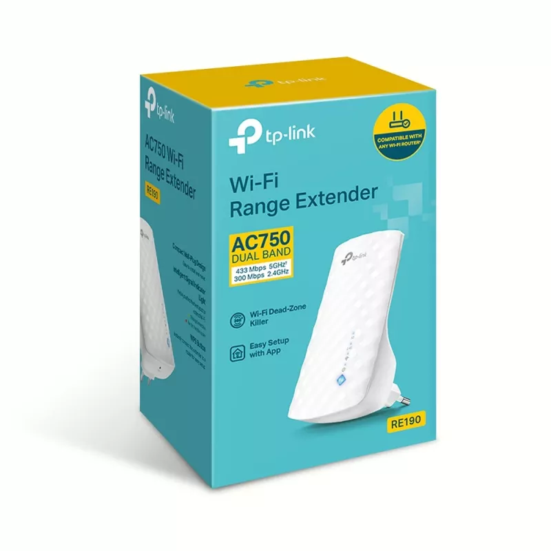 TP-Link RE190 tīkla paplašinātājs Tīkla retranslators Balts