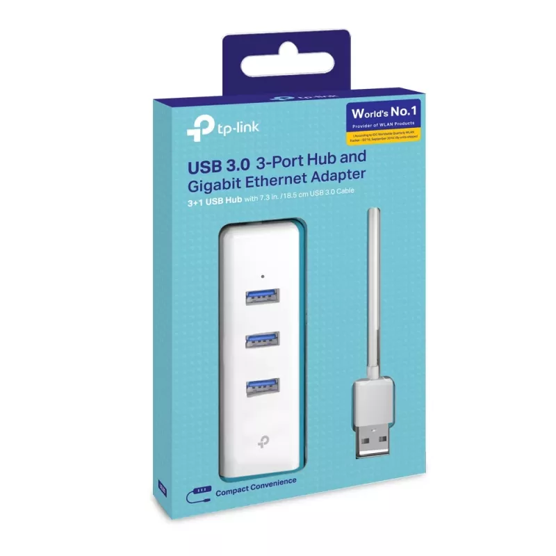 TP-Link UE330 klēpjdatora dokstacija/portu replicētājs Vadu USB 3.2 Gen 1 (3.1 Gen 1) Type-A Balts