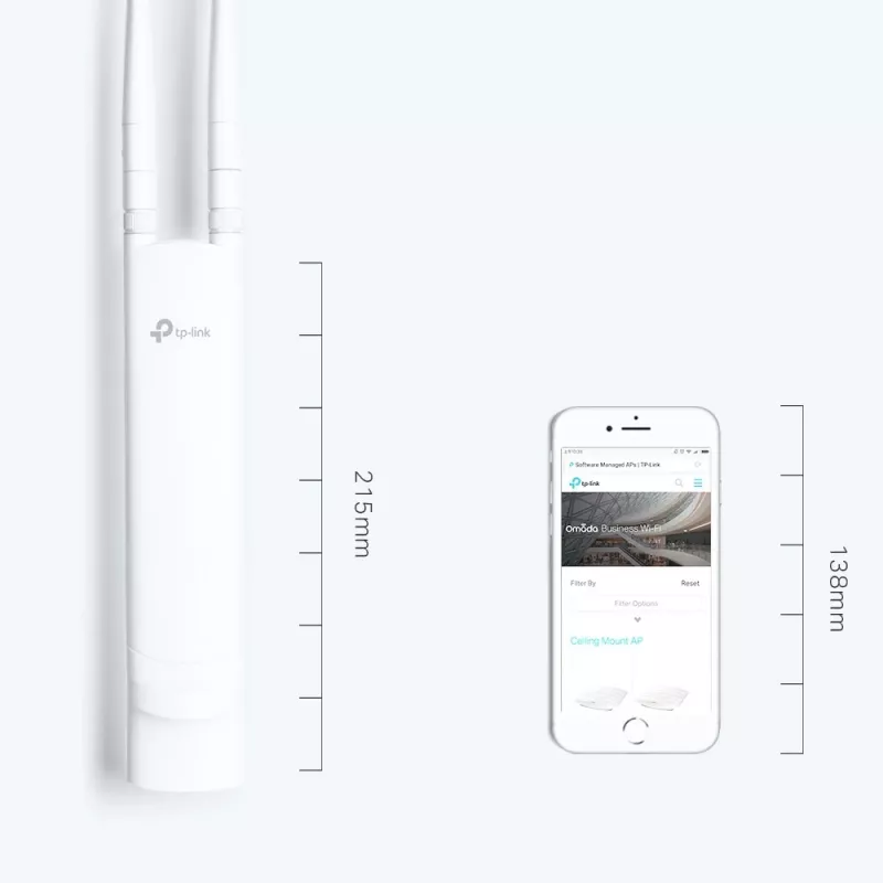 Bezvadu piekļuves punkts TP-Link EAP110-Outdoor 2.4GHz Wi-Fi N